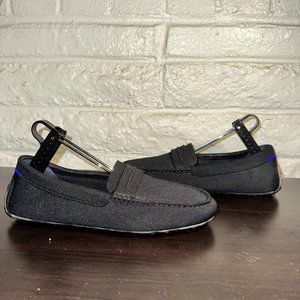 Rothy's The Driving Black Knit Fabric Slip On Loafer Women's Size 10.5